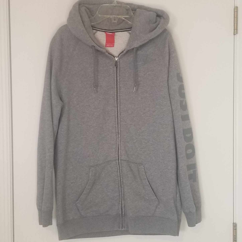 Gray Nike Zip Up Hoodie